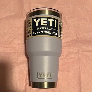 YETI Rambler Tumbler - Silver and Black
